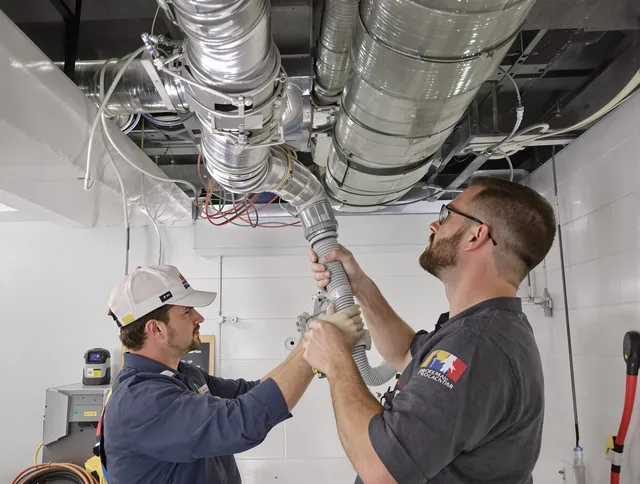 Glocester Air Duct Cleaning technician performing thorough AC duct cleaning in Glocester