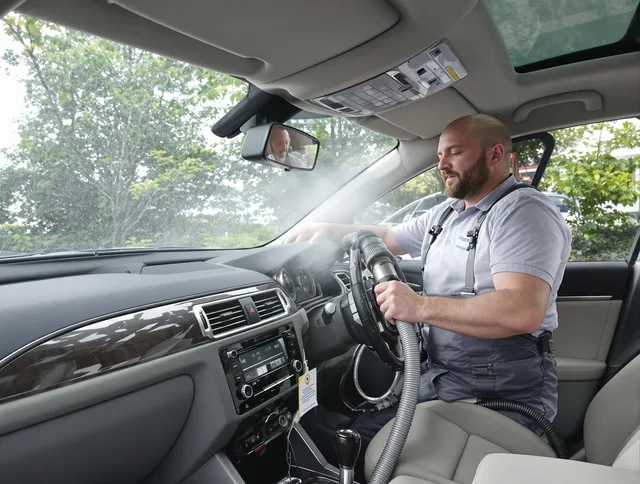 Glocester Air Duct Cleaning specialist performing professional car duct cleaning in Glocester
