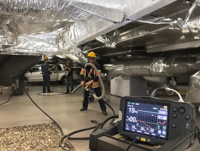Professional negative pressure duct cleaning by Glocester Air Duct Cleaning in Glocester