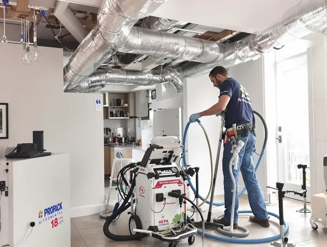 Glocester Air Duct Cleaning technician performing advanced pure duct cleaning with specialized equipment in Glocester